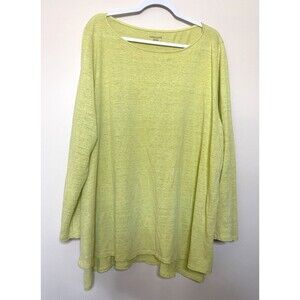 Eileen Fisher Organic Linen Tunic Top Womens Plus Size 3X